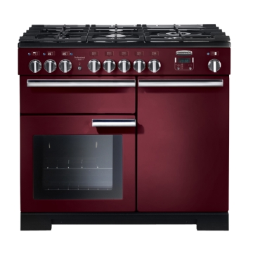 Rangemaster Professional Deluxe 100cm Cranberry Dual Fuel Range Cooker