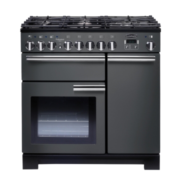 Rangemaster Professional Deluxe 90cm Dual Fuel Range Cooker, Slate 