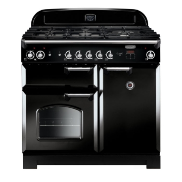 Rangemaster Classic 100 Gloss Black Dual Fuel