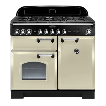 Rangemaster Classic Deluxe 100cm Dual Fuel Range Cooker, Cream