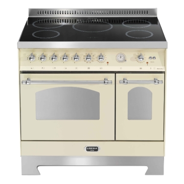 Lofra Dolcevita 90cm Induction Double-Oven Cooker, Ivory White