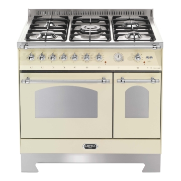 Lofra Dolcevita 90cm Dual Fuel Double-Oven Cooker, Ivory White