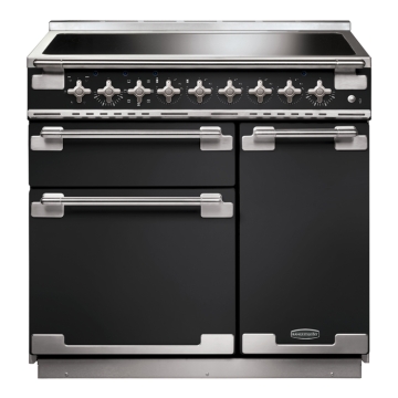 Rangemaster Elise 90cm Induction Range Cooker, Charcoal Black