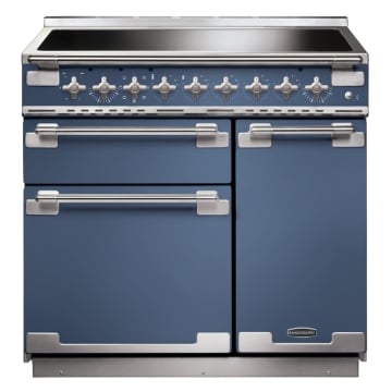 Rangemaster Elise 90cm Induction Range Cooker,  Stone Blue