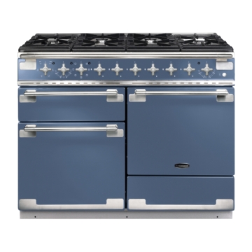 Rangemaster Elise 110cm Dual Fuel Range Cooker, Stone Blue