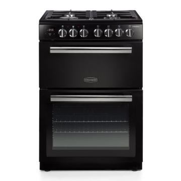 Rangemaster Professional Plus 60cm Dual Fuel Cooker, Black/Chrome