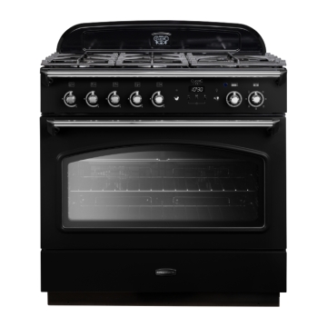 Rangemaster Classic FX 90cm Dual Fuel Range Cooker, Black