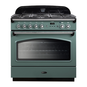 Rangemaster Classic FX 90cm Dual Fuel Range Cooker, Mineral Green