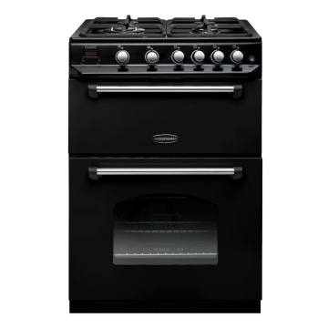 Rangemaster Classic 60cm Dual Fuel Cooker, Black/Chrome