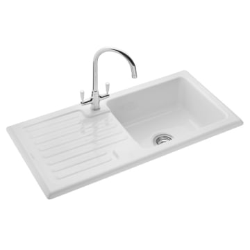 Rangemaster Rustic CRT10101WH Ceramic Sink