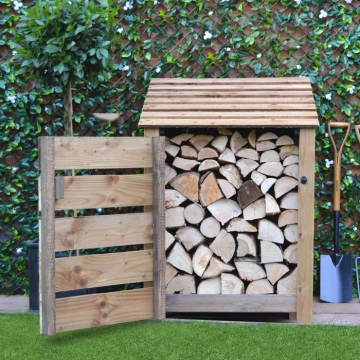 Burley 4ft Log Store with Door