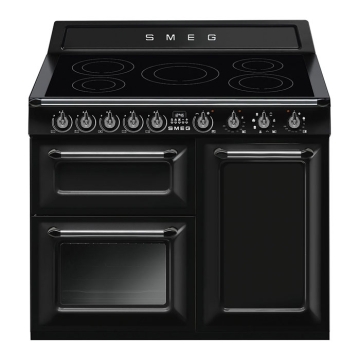 Smeg Victoria TR103IBL 100cm Induction Range Cooker, Gloss Black