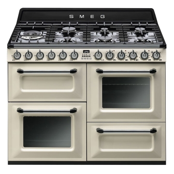 Smeg Victoria TR4110P1 110cm Dual Fuel Range Cooker, Gloss Cream