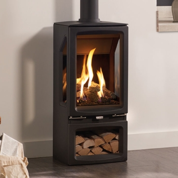 Gazco Vogue Midi T Midline 3 Sided Conventional Flue Gas Stove