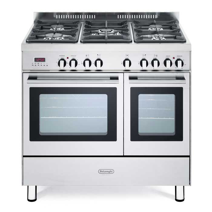 delonghi dual fuel cooker 90cm