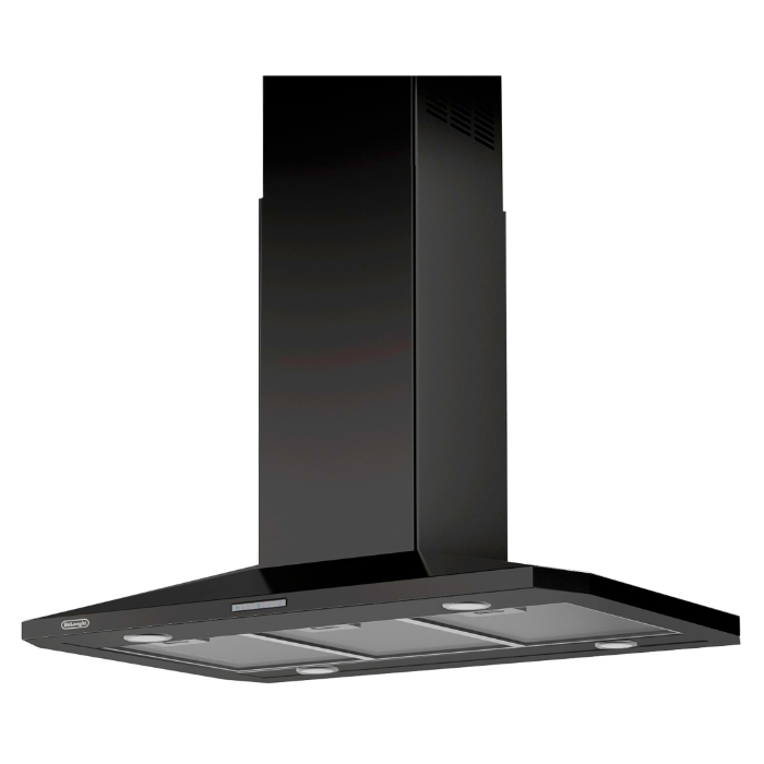 DeLonghi KA190BL 60cm Black Chimney Hood Stoves Are Us