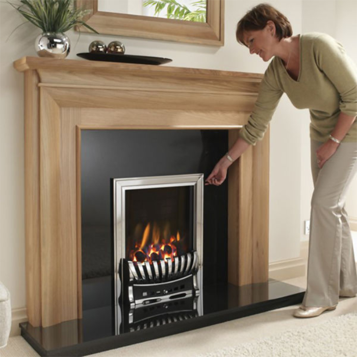 Gas fires with accessible controls