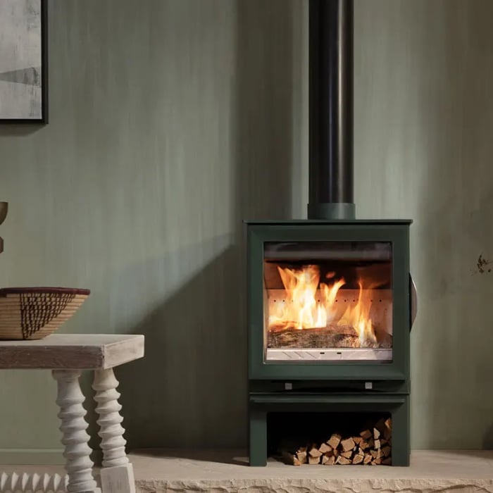 Wood Burning Stove in Pine