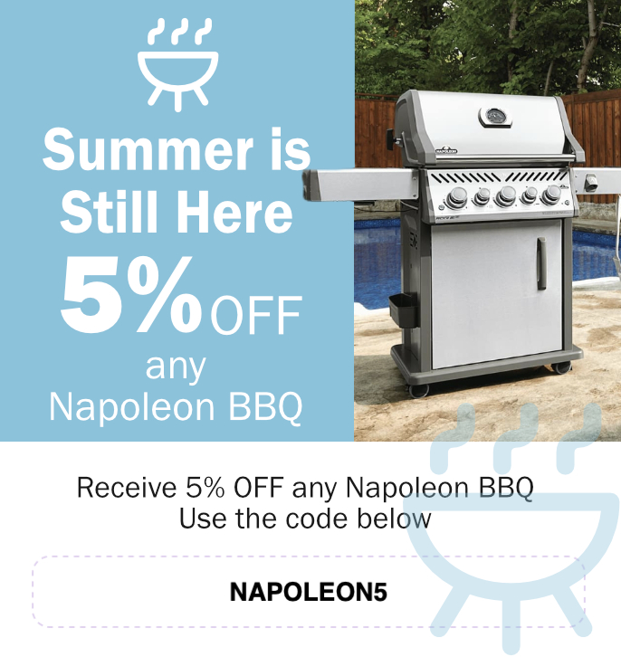 Napoleon BBQ 5% off discount code NAPOLEON5